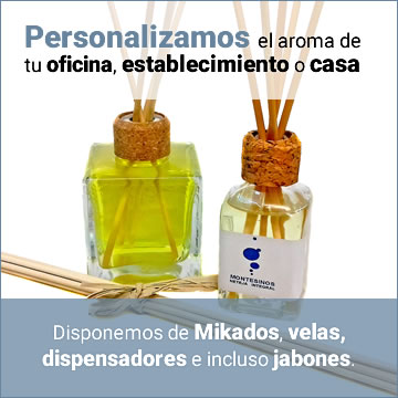 Personalizamos el aroma de tu oficina, establecimiento o casa. Disponemos de Mikados, dispensadores, velas e incluso jabones.